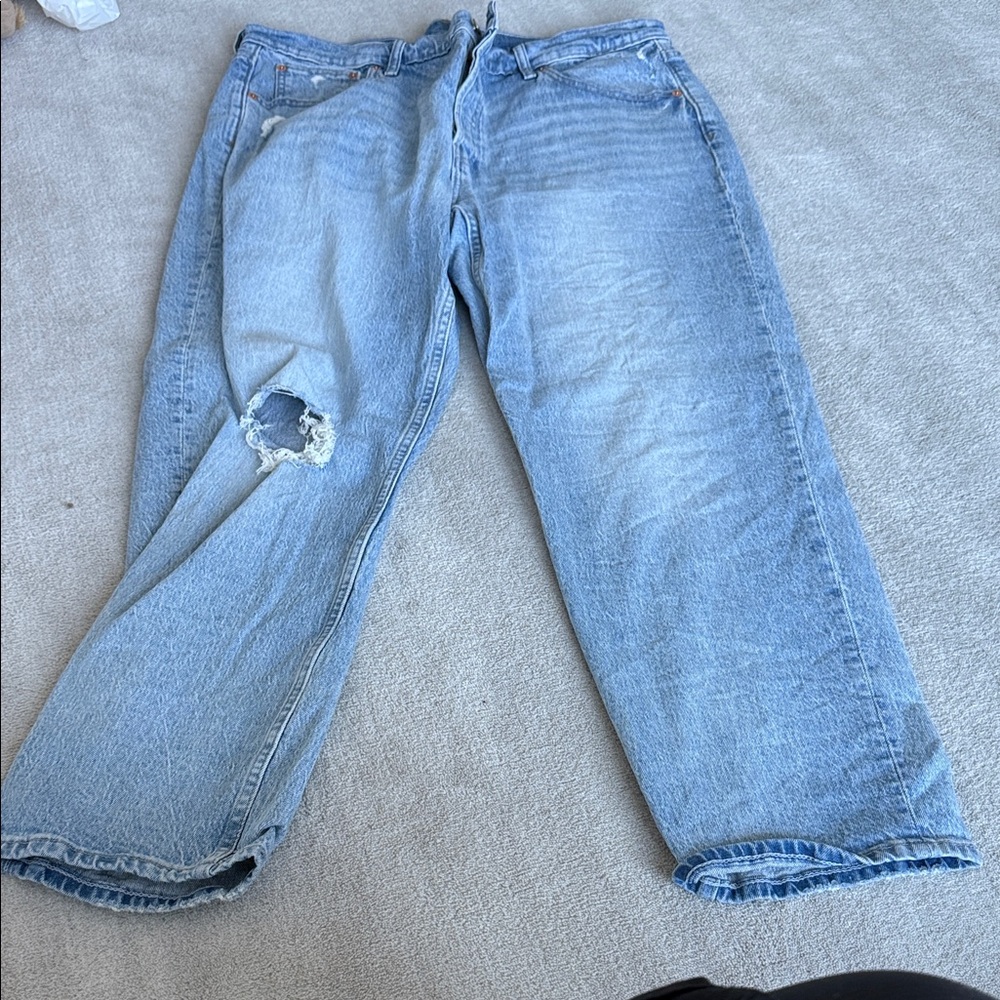 GAP Cheeky Straight High Rise Jeans - Denim Blue